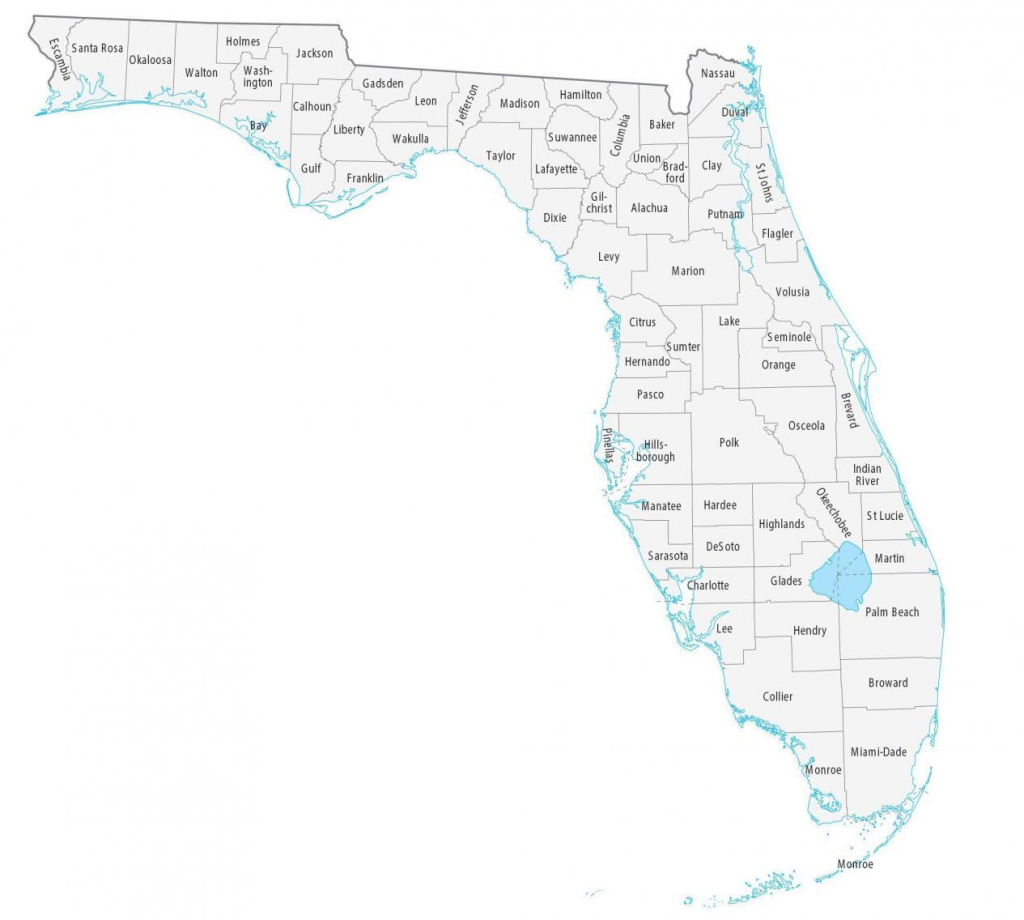 Florida County Map - Gis Geography | Map of Counties in Florida USA