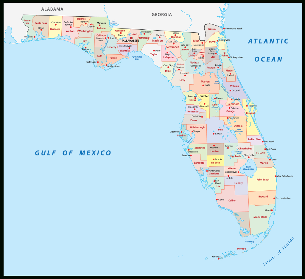 Florida Maps &amp;amp; Facts - World Atlas | Map of Florida USA with Cities