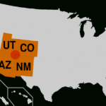 Four Corners   Wikipedia | Map Of 4 Corners Usa