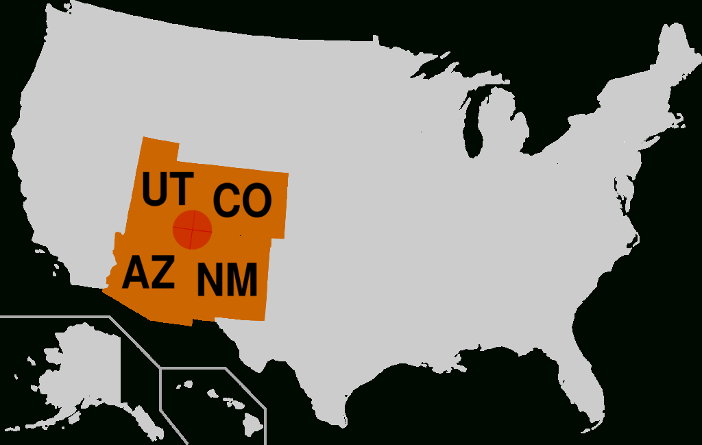 Four Corners - Wikipedia | Map Of 4 Corners Usa