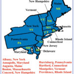 Fourth Grade Social Studies   Northeast Region States And Capitals | Map Of Northeast USA With States And Capitals