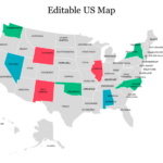 Free Editable Us Map Powerpoint Template & Google Slides | Editable Map Of USA Powerpoint