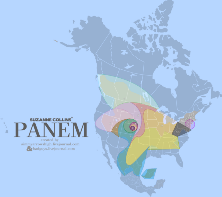 Map of Panem Over USA Map of Panem Over USA