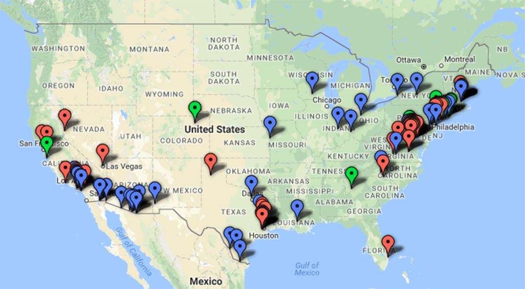 Full Screen Map: 506 Cases Of Ms-13 Members Arrested Or Charged | Map of Gangs in USA