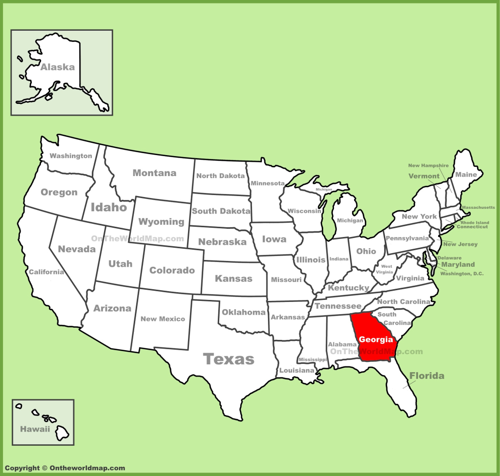 Georgia Location On The U.s. Map - Ontheworldmap | Georgia on the Map of USA