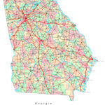 Georgia Printable Map | City Map Of Georgia Usa