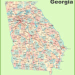 Georgia Road Map With Cities And Towns   Ontheworldmap | Road Map Of Georgia USA