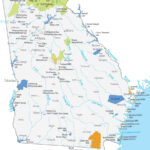 Georgia State Map   Places And Landmarks   Gis Geography | Map Of Lakes In Georgia USA