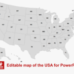 Get Us Map Template For Powerpoint Presentations | Map Of The USA Template
