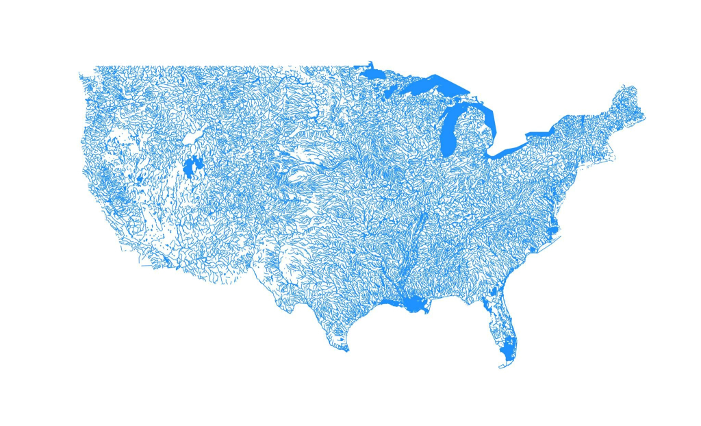 Gorgeous Map Shows The United States As Only Bodies Of Water | Usa Bodies Of Water Map