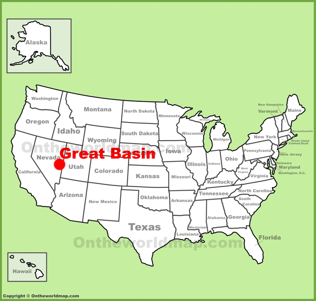 Great Basin Location On The U.s. Map - Ontheworldmap | Great Basin on Map of USA