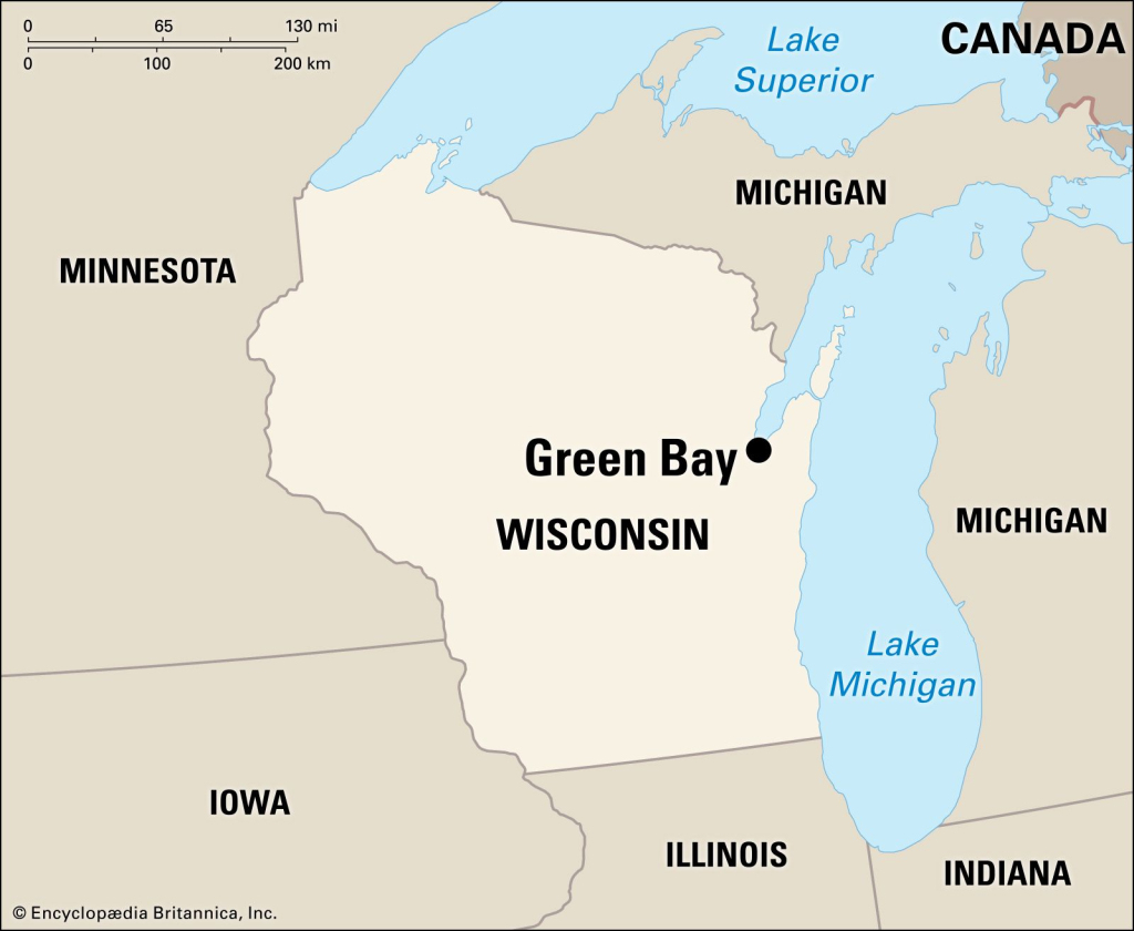 Green Bay | History, Population, Map, &amp;amp; Facts | Britannica | Map of Green Bay Wisconsin USA