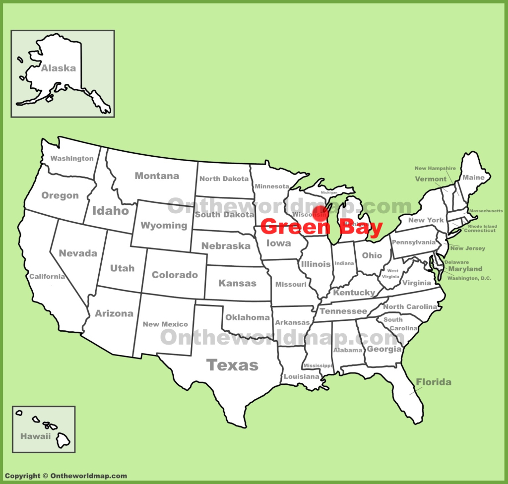 Green Bay Location On The U.s. Map - Ontheworldmap | Map of Green Bay Wisconsin USA