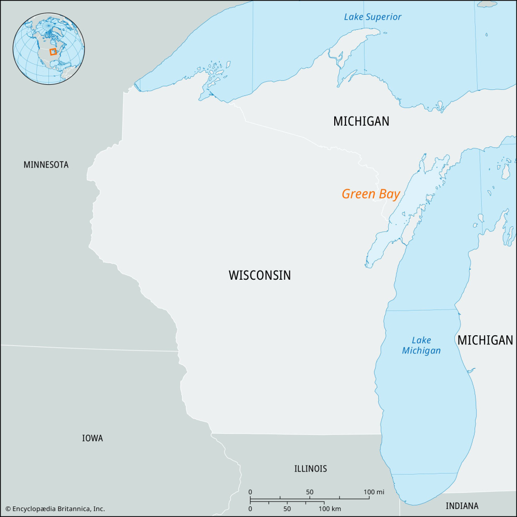Green Bay | Wisconsin, Map, &amp;amp; Facts | Britannica | Map of Green Bay Wisconsin USA