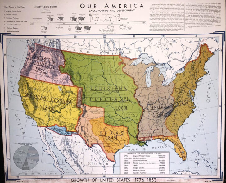 Map of USA in 1776