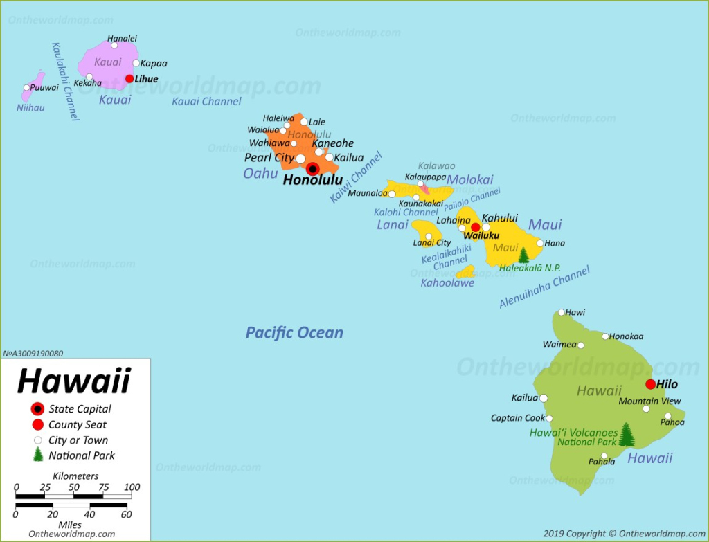 Hawaii Map | Usa | Maps Of Hawaii (Hawaiian Islands) | Map of USA and Hawaiian Islands