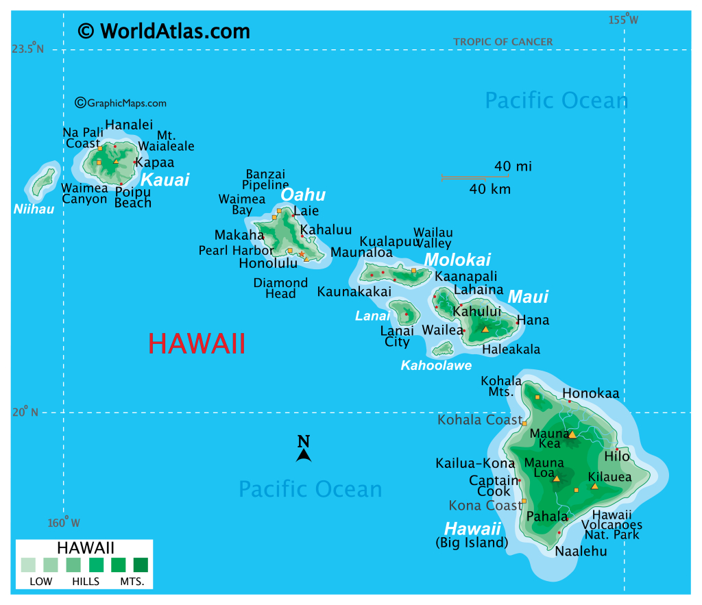 Hawaii Maps &amp;amp; Facts - World Atlas | Map of USA and Hawaiian Islands