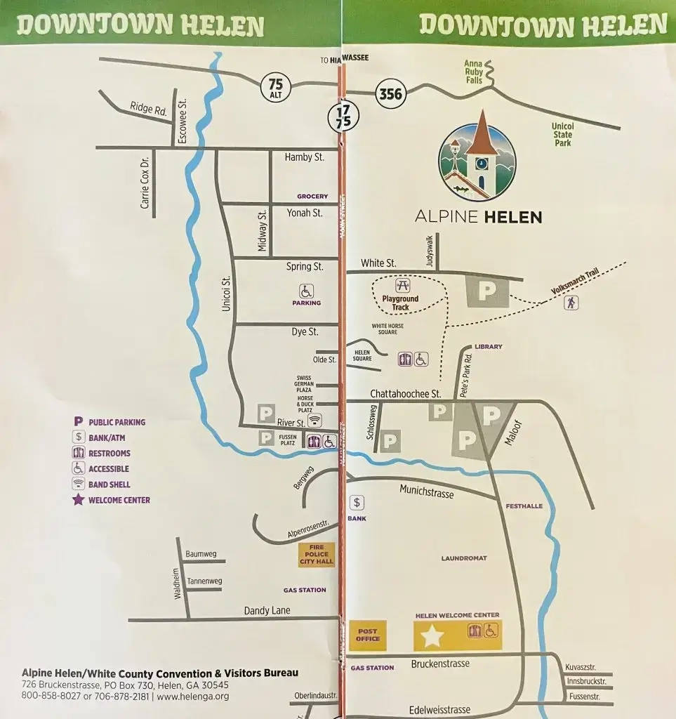 Helen Georgia, The Best German Town In America | Map of Helen Georgia USA