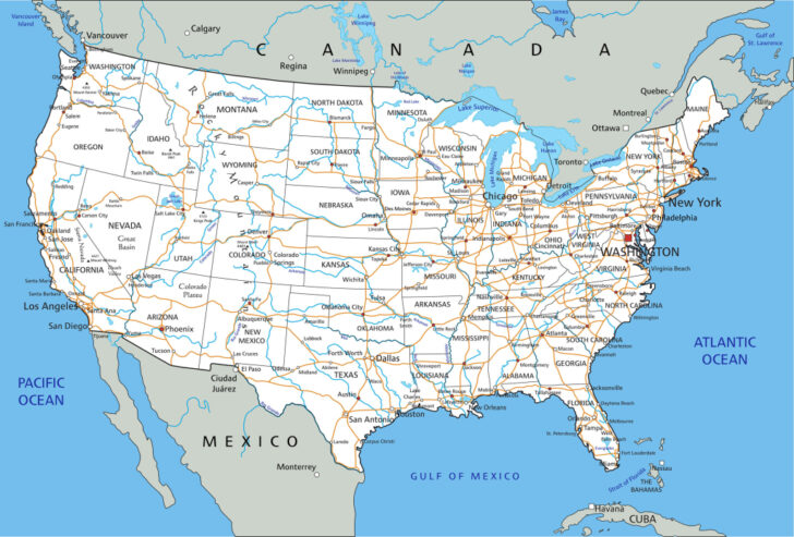 Highway Map of the USA