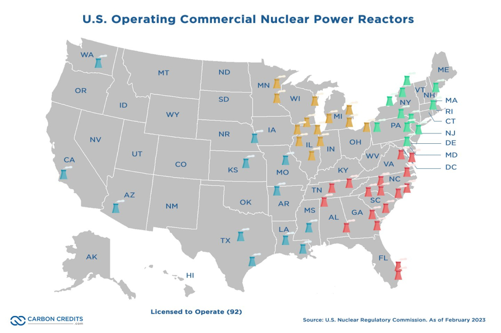 How Retired Nuclear Power Sites In The U.s. Could Fuel Net Zero | Map of USA Nuclear Power Plants