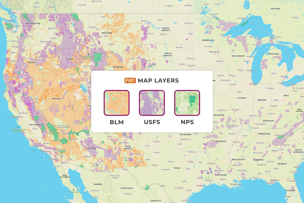 How To Find Free Camping With Usfs &amp;amp; Blm Map Layers | Map of Blm Land in USA