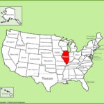Illinois Location On The U.s. Map   Ontheworldmap | Map Of Illinois State Usa