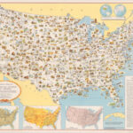 Illustrated Map Of The United States Of America Showing The | Natural Resources Of USA Map