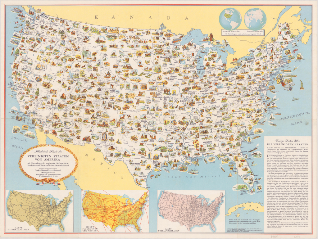 Illustrated Map Of The United States Of America Showing The | Natural Resources of USA Map
