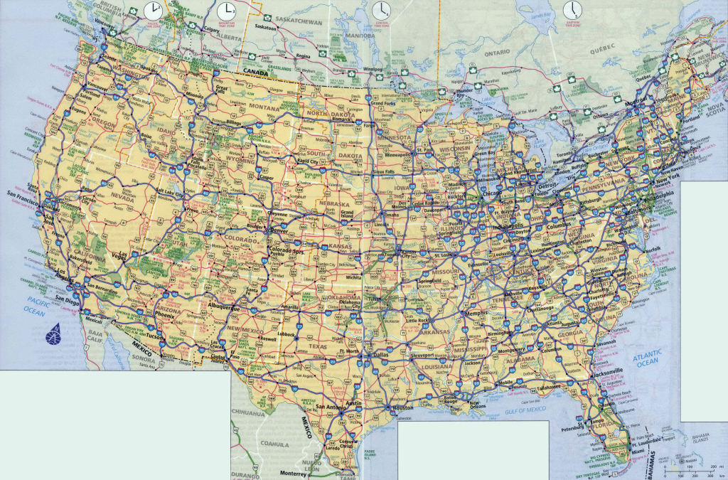 In High-Resolution Highways Map Of The Usa. The Usa Highways Map | Highway Map Of The Usa