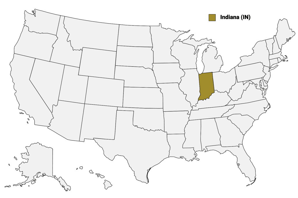 Indiana Counties Map | Mappr | Indiana On Map Of Usa