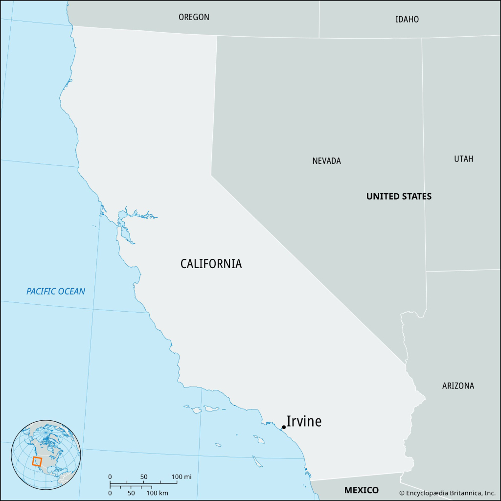 Irvine | California, Map, &amp;amp; Facts | Britannica | Map of Irvine California USA