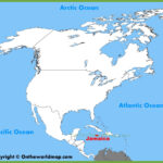 Jamaica Location On The North America Map   Ontheworldmap | Map Of Usa And Jamaica