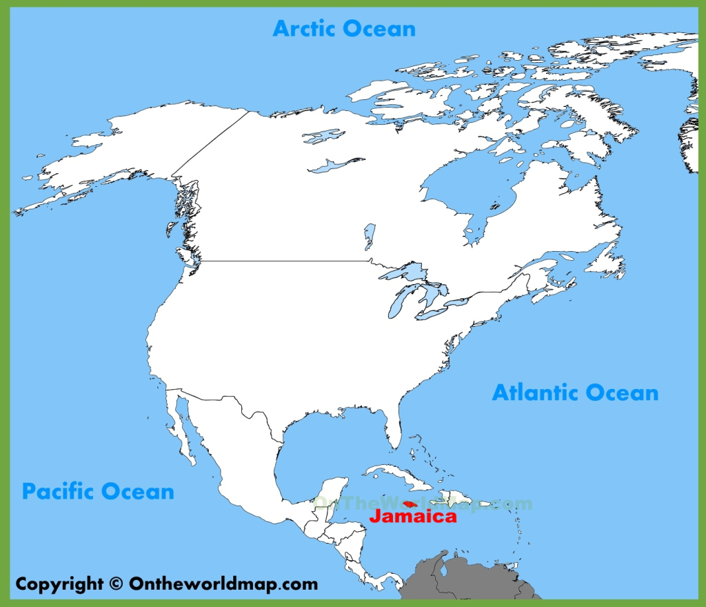 Jamaica Location On The North America Map - Ontheworldmap | Map Of Usa And Jamaica