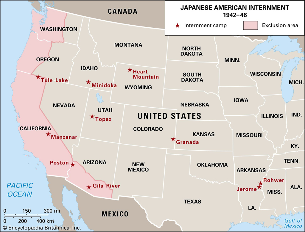 Japanese American Internment | Definition, Camps, Locations | Map Of Fema Camps In Usa