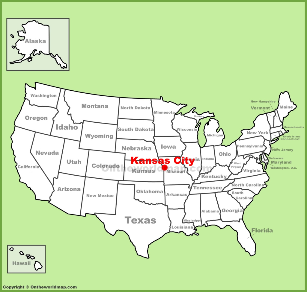 Kansas City Location On The U.s. Map - Ontheworldmap | Kansas City On Map Of Usa