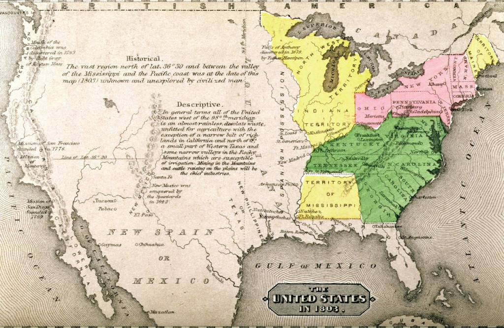 Karte Der Vereinigten Staaten Im Jahr 1803, Aus &amp;#039;Our Whole Country | Map Of Usa In 1803