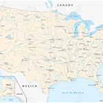 Karte Der Vereinigten Staaten Mit Großen Städten, Flüssen Und Seen | Map Of Lakes And Rivers In USA