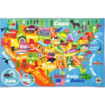Kc Cubs Multi Color Kids And Children Bedroom Playroom Usa United | Printable 3X5 Map Of Usa