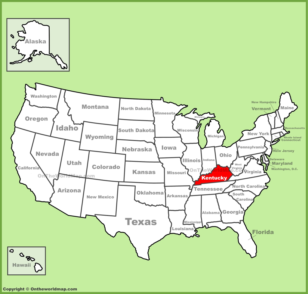 Kentucky Location On The U.s. Map - Ontheworldmap | Kentucky On Map Of Usa