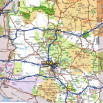 Large Detailed Highways Map Of Arizona State With All Cities And | Road Map Of Arizona USA