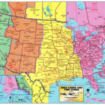 Large Detailed Map Of Area Codes And Time Zones Of The Usa. The | Map Of Time Zones In Usa With Cities