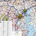 Large Detailed Map Of Maryland With Cities And Towns | Map Of Maryland USA Cities