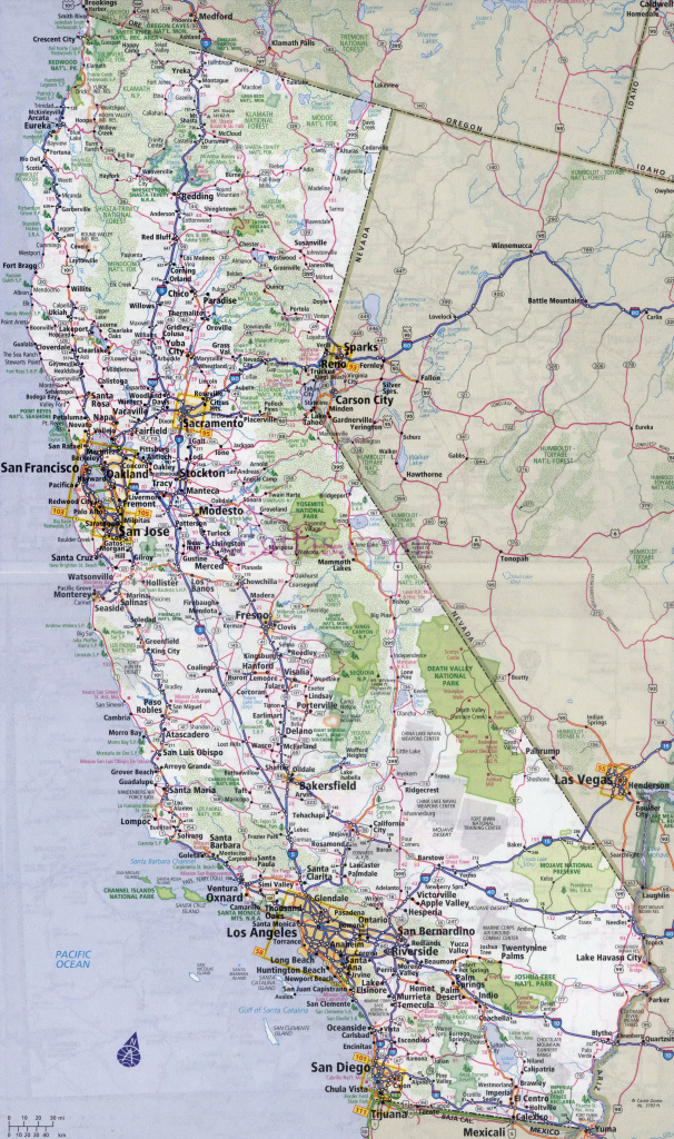 Large Detailed Road And Highways Map Of California State With All | Detailed Map of California USA