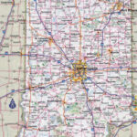 Large Detailed Roads And Highways Map Of Indiana State With Cities | Road Map Of Indiana USA