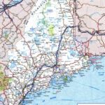 Large Detailed Roads And Highways Map Of Maine With All Cities | Road Map Of Maine USA