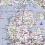 Large Detailed Roads And Highways Map Of Michigan State With | Road Map Of Michigan USA