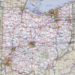 Large Detailed Roads And Highways Map Of Ohio State With National | Road Map Of Ohio Usa
