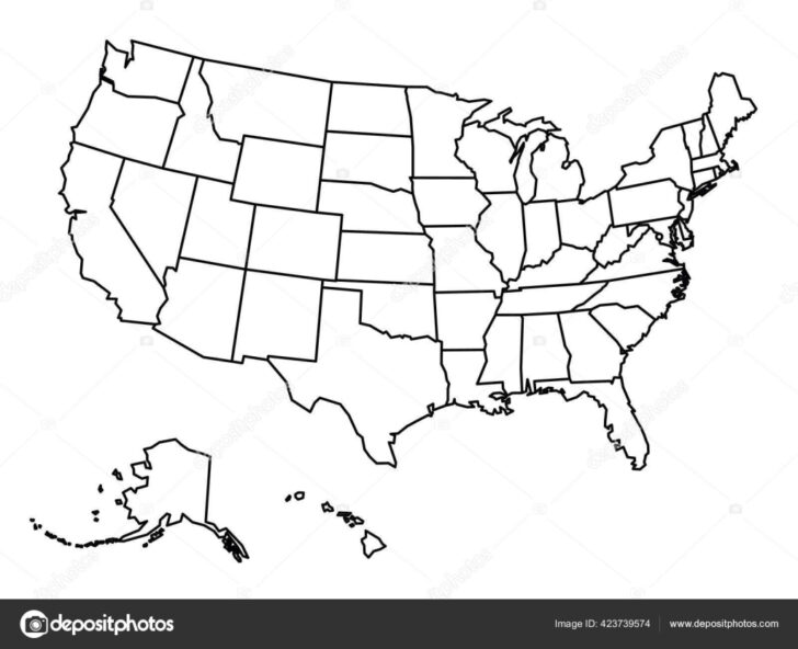 Map of the USA Blank to Be Filled In