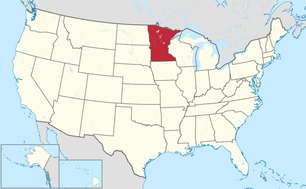 List Of Cities In Minnesota - Wikipedia | Minneapolis on the Map of USA