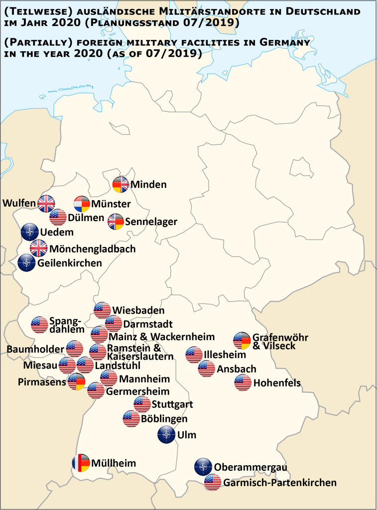 List Of United States Army Installations In Germany - Wikipedia | Map Of Usa Show Military Base Printable